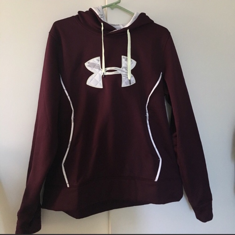 Burgundy under armour hoodie